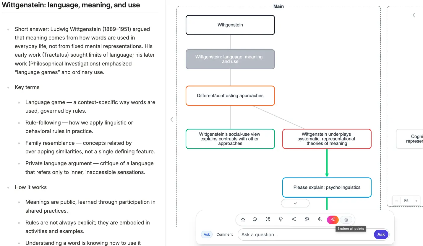 Dialectic interface screenshot